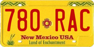 NM license plate 780RAC