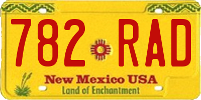 NM license plate 782RAD