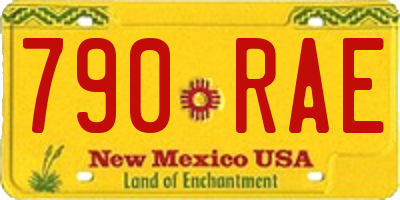 NM license plate 790RAE