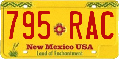 NM license plate 795RAC