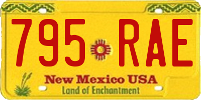 NM license plate 795RAE
