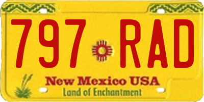 NM license plate 797RAD