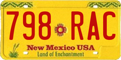 NM license plate 798RAC