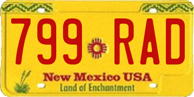 NM license plate 799RAD