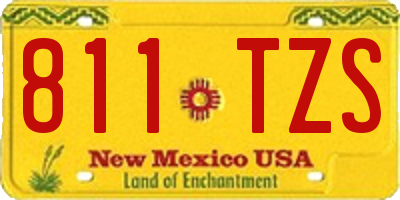 NM license plate 811TZS