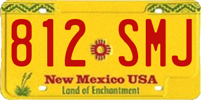 NM license plate 812SMJ