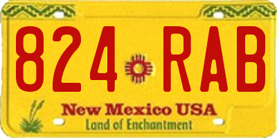 NM license plate 824RAB