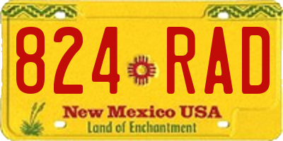 NM license plate 824RAD