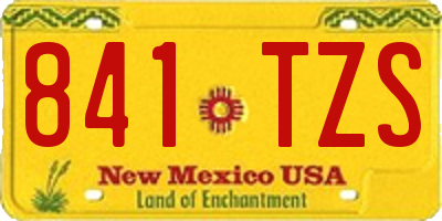 NM license plate 841TZS