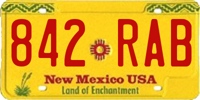 NM license plate 842RAB