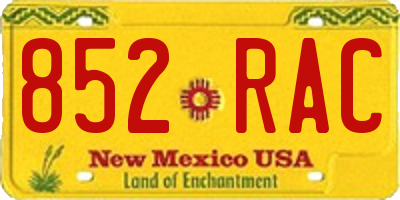 NM license plate 852RAC