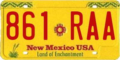NM license plate 861RAA