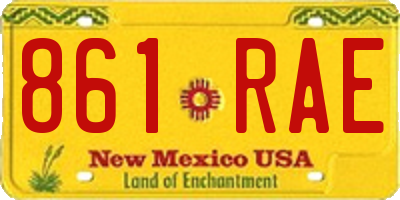 NM license plate 861RAE