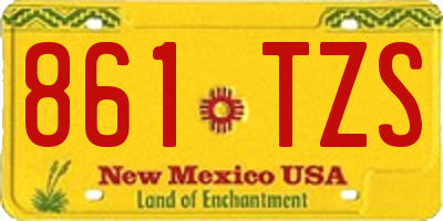 NM license plate 861TZS