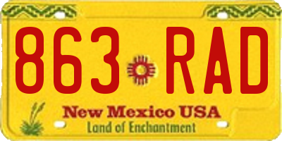 NM license plate 863RAD