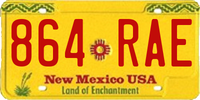 NM license plate 864RAE
