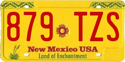 NM license plate 879TZS