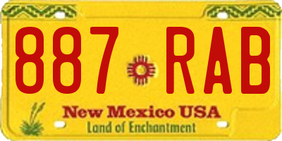 NM license plate 887RAB