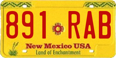 NM license plate 891RAB