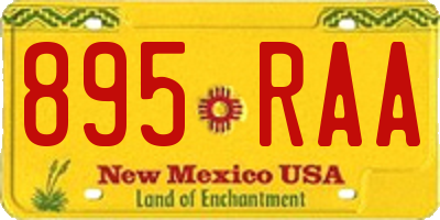 NM license plate 895RAA