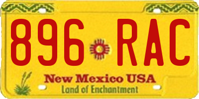 NM license plate 896RAC