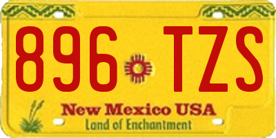 NM license plate 896TZS