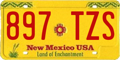 NM license plate 897TZS