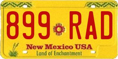 NM license plate 899RAD