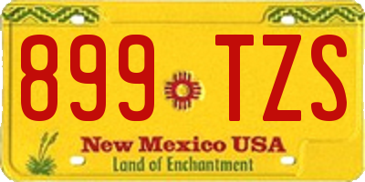 NM license plate 899TZS