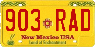 NM license plate 903RAD