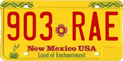 NM license plate 903RAE