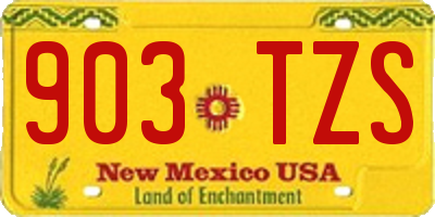 NM license plate 903TZS