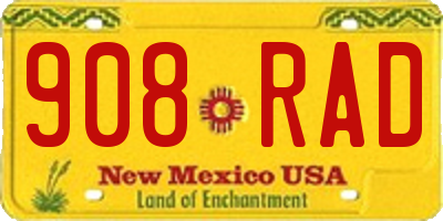 NM license plate 908RAD