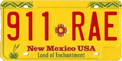 NM license plate 911RAE