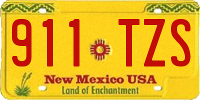 NM license plate 911TZS