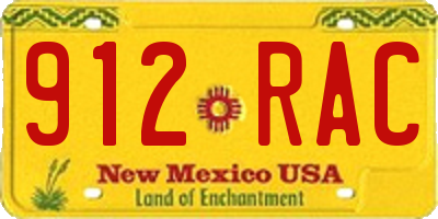 NM license plate 912RAC