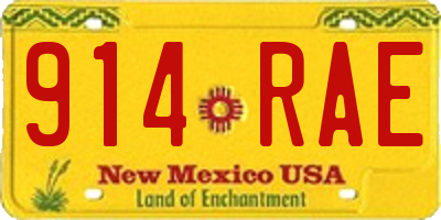 NM license plate 914RAE