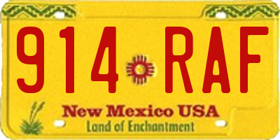 NM license plate 914RAF