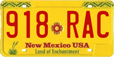 NM license plate 918RAC