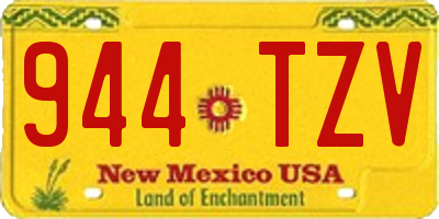 NM license plate 944TZV