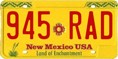 NM license plate 945RAD