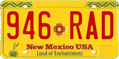 NM license plate 946RAD