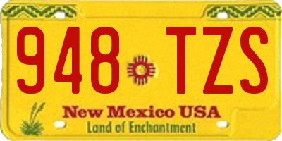 NM license plate 948TZS
