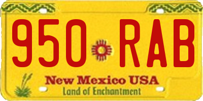 NM license plate 950RAB