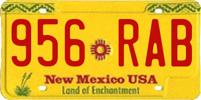NM license plate 956RAB
