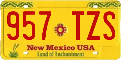 NM license plate 957TZS