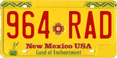 NM license plate 964RAD