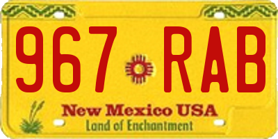 NM license plate 967RAB