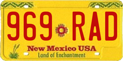 NM license plate 969RAD
