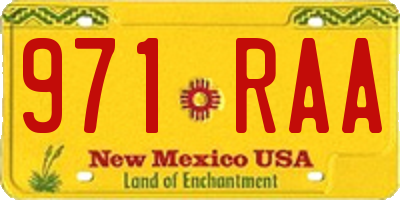 NM license plate 971RAA